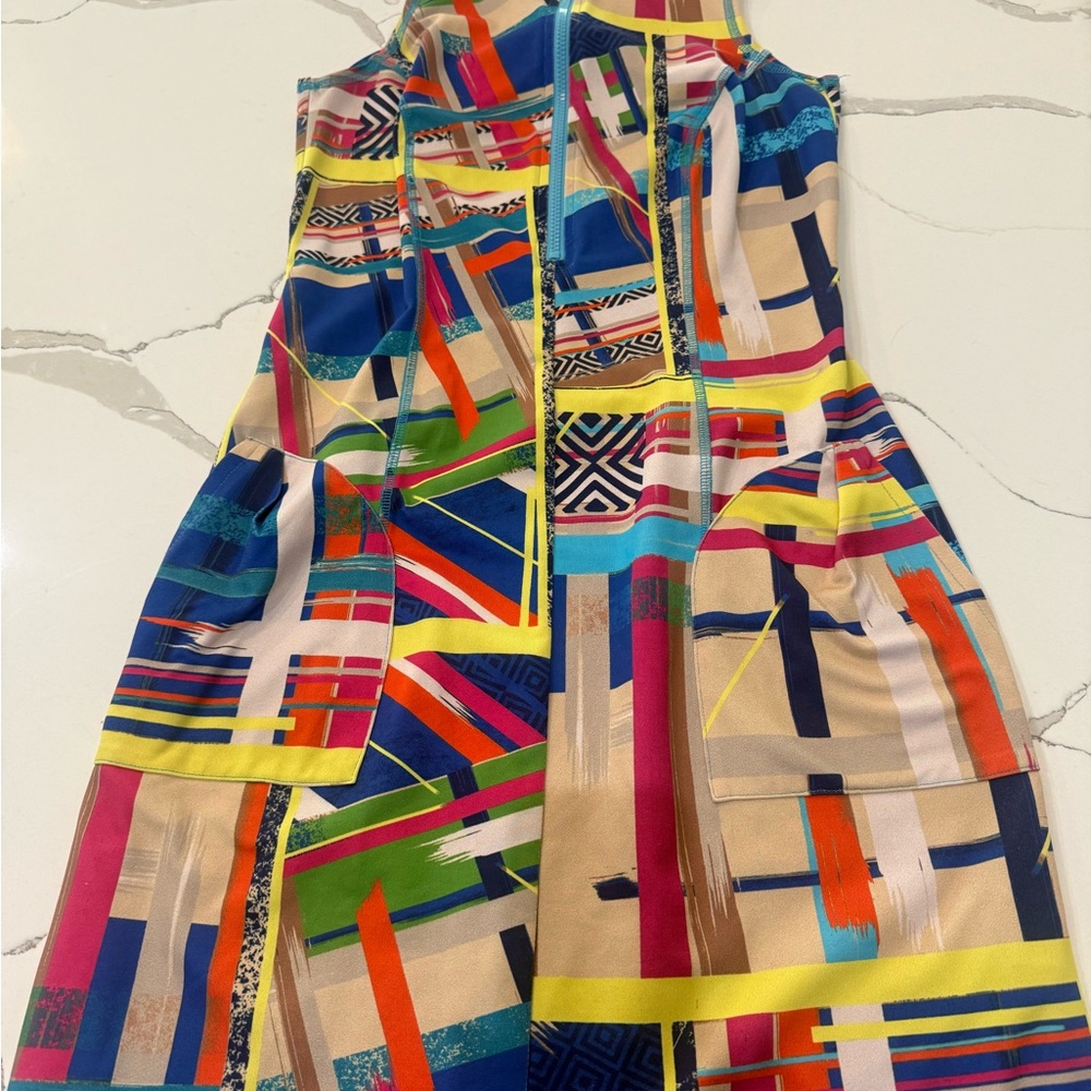 Colorful Geometric Print Dress